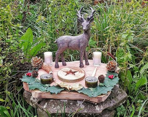 Horned God Altar Cernunnos Altar Herne the Hunter Winter - Etsy