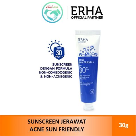 Jual Erha Acneact Acne Sun Friendly G Sunscreen Wajah Jerawat