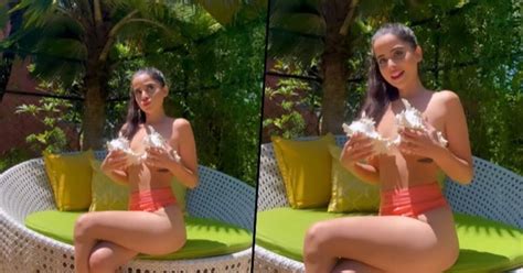 Sexy Topless Pictures Video Urfi Javed Covers Assets With Conch Shells