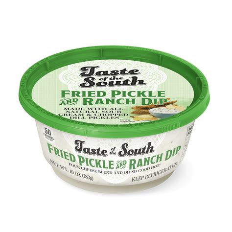 Taste Of The South Fried Pickle Ranch Dip 10 Oz Allergens Not