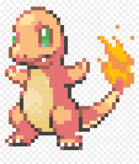 Pokemon Fire Red Charmander Sprite Hd Png Download Vhv