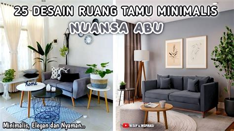 25 DESAIN RUANG TAMU MINIMALIS NUANSA ABU LINK PEMBELIAN PRODUK ADA