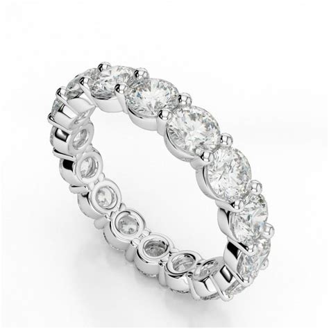 4 Carat Forever Brilliant Moissanite Eternity Band, Moissanite Wedding ...