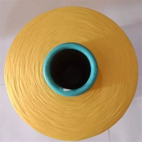 Semi Dull Plain Yellow Polyester Filament Yarn For In Textile Industry