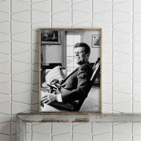 Photo President John F Kennedy In Rocking Chair May 29 Etsy