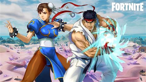 Hadouken Ryu Y Chun Li Se Preparan Para Luchar En Fortnite