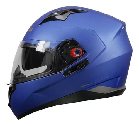 Casco de moto Bieffe B 40 Classic cerrado azul metálico color azul