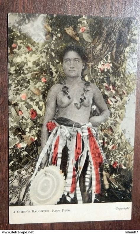 Samoa Am Ricaine Carte Postale Ancienne A Chief S Daughter Pago