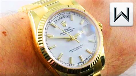 Rolex Day Date 36 Yellow Gold 118238 Luxury Watch Review Youtube