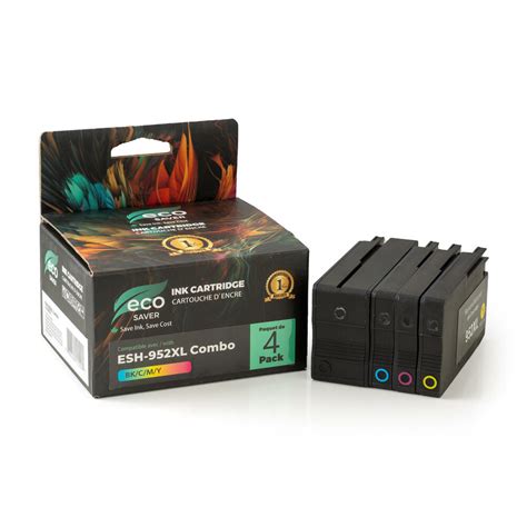 4 Pack Hp 952xl Remanufactured High Yield Ink Cartridges