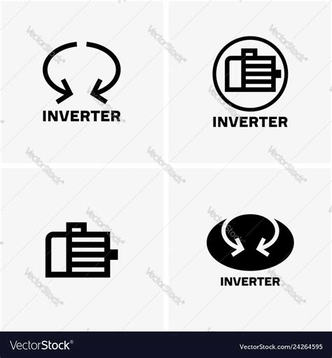 Inverter motor symbols Royalty Free Vector Image