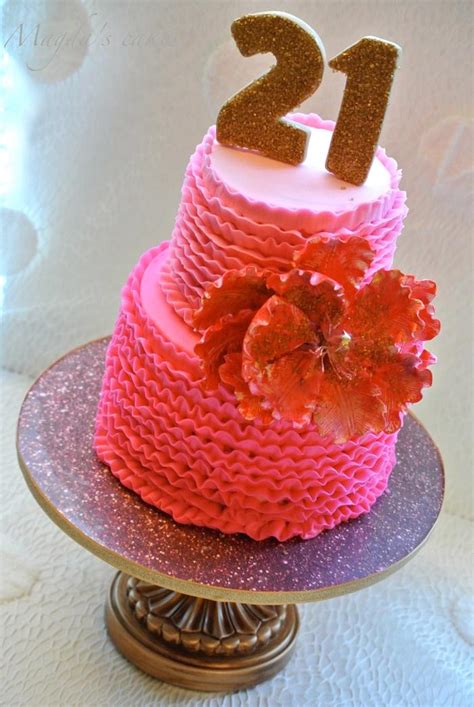 Buttercream Ruffles Decorated Cake By Magda S Cakes CakesDecor