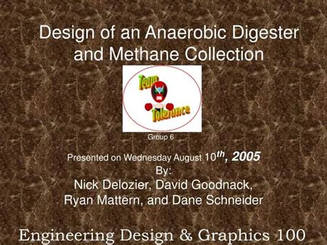 PPT - Design of an Anaerobic Digester and Methane Collection PowerPoint Presentation - ID:1715765