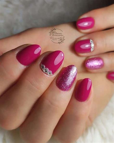 Latest Dark Pink Nail Designs