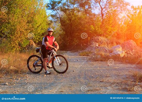 Mountain Bike Cyclist Riding Outdoor Stock Photo Image Of Biker