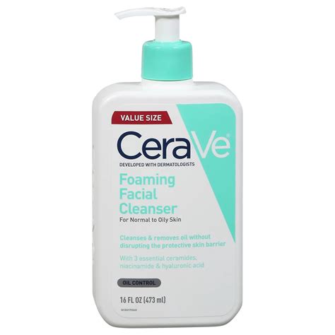 CeraVe Foaming Facial Cleanser Shop Facial Cleansers Scrubs At H E B