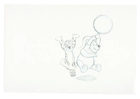 Hakes Winnie The Pooh Characters Disney Original Concept Art On 15