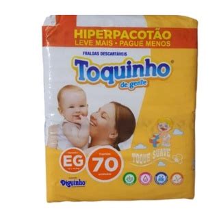 Fralda Infantil Toquinho Hiper Pacotão G M Unidades Shopee Brasil