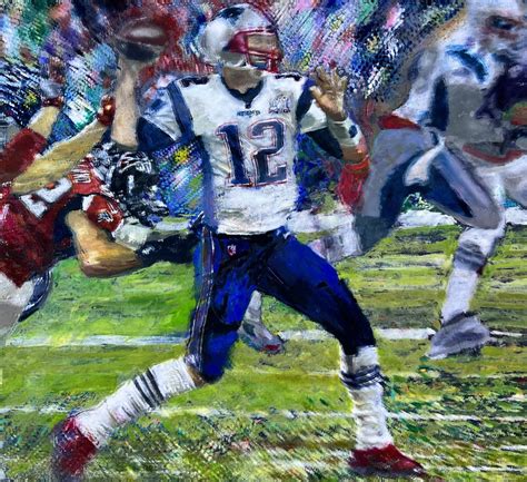 Tom Brady 7 Time Super Bowl Champion 3 Time Nfl Mvp Oil On Canvas 48 X 60 Ted Dimond