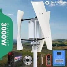 Turbine éolienne à énergie libre 3000W 24 48V 3kW 3 axes verticaux