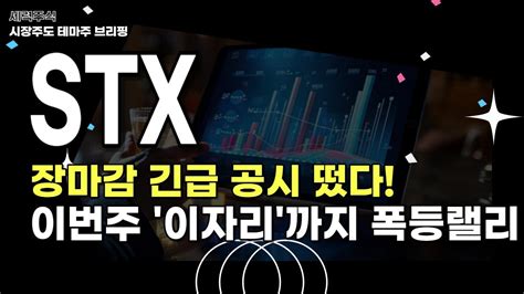 STX STX주가 STX주가전망 STX분석 STX목표가 STX주식 STX주식전망 YouTube