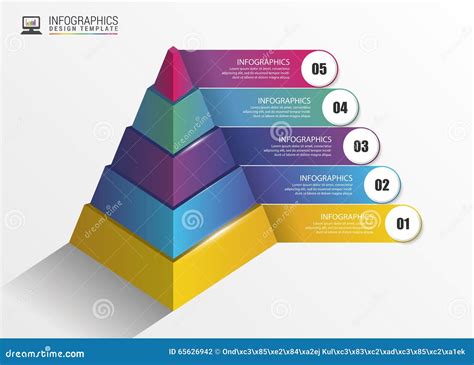 Pyramid Infographic Concept Modern Design Template Vector