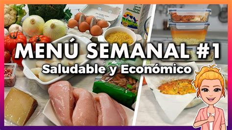 💚 Menú Semanal Saludable Y Económico 1 🕒 Ahorra Tiempo Dinero Y Come MÁs Sano 👍 Chef De Mi Casa