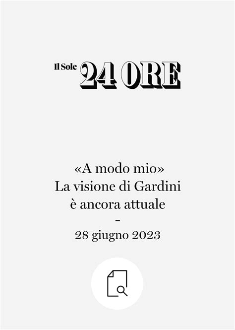 A Modo Mio Trent Anni Dopo Fondazione Raul Gardini