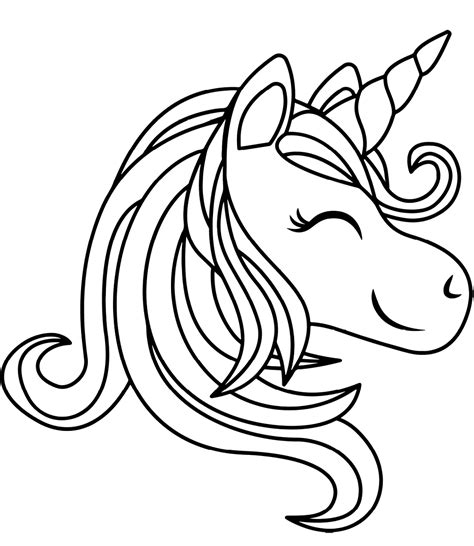 Unicorn Head Coloring Pages