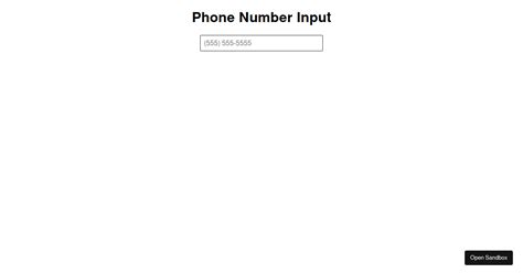 Phone Input Codesandbox