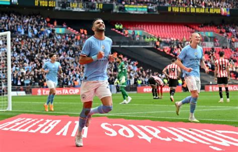 Bangkok Post Mahrez Treble Fires Man City Into FA Cup Final