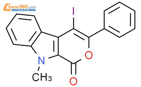 583839 51 4 PYRANO 3 4 B INDOL 1 9H ONE 4 IODO 9 METHYL 3 PHENYL 化学式