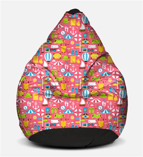 Buy Fusion Digital Printed Xxl Bean Bag With Beans In Multi Colour At