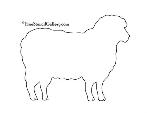 Sheep Silhouette 02 Stencil | Sheep silhouette, Sheep, Animal stencil