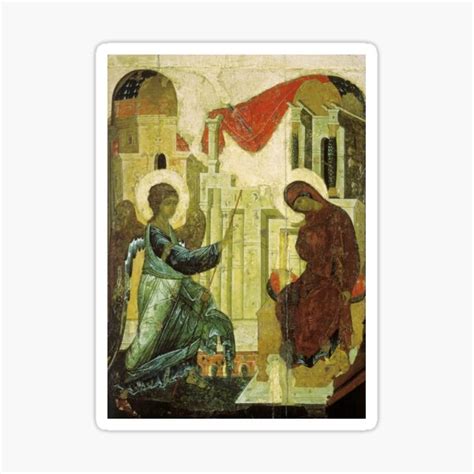 Andrei Rublev Annunciation 1405 Sticker For Sale By Timelessart4u