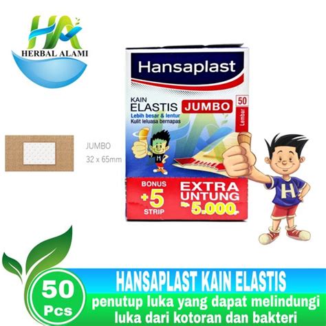 Jual Hansaplast Kain Elastis Jumbo Plaster Isi Lembar Perbox Di Lapak