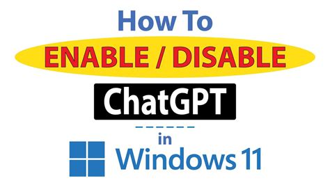 How To Enable Or Disable Chatgpt In Windows 11 2024 Youtube