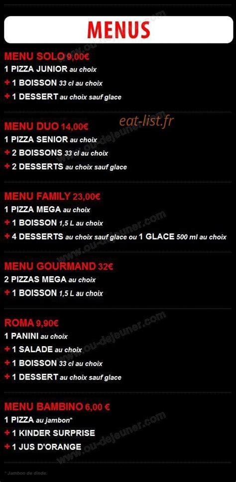 Pizza Roma à Bresles Menu En Ligne