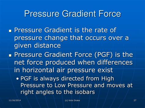 Air Pressure Gradient Formula