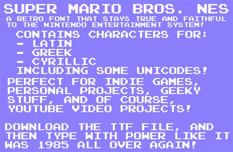 Super Mario Bros Nes Font By Thewolfbunny64 On Deviantart