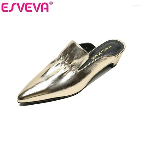 ESVEVA 2024 Elegant Vagabond Eyra Sandals With Low Heel And Pointed Toe