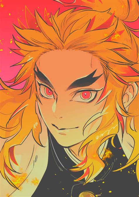 Save And Follow Kyojuro Rengoku • Demon Slayer • Kimetsu No Yaiba Demonios Dibujos