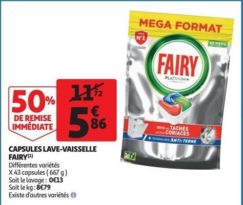 Promo Capsules lave vaisselle fairy chez Auchan Supermarché