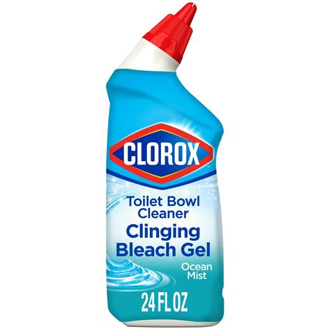 Clorox Toilet Bowl Cleaner Clinging Bleach Gel Cool Wave 24 Fl Oz