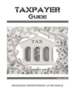 Fillable Online Dor Mo Taxpayer Guide Missouri Department Of Revenue