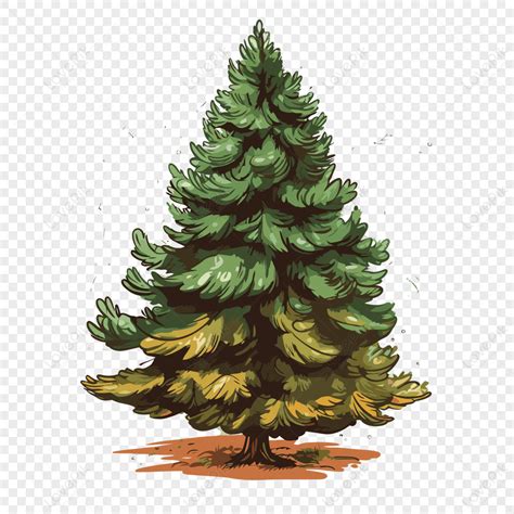 Christmas Pine Tree Clipart Cartoon Illustration Of Pine Trees Vector