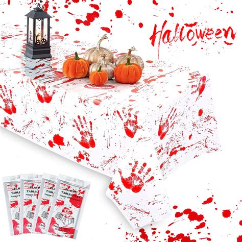 Amazon GEPER 4 Pack Halloween Tablecloth Halloween Party