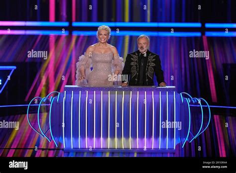 Presenters Hannah Waddingham Left And Graham Norton During The Grand