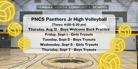 Volleyball Sched Spotlight Pembina North Community School