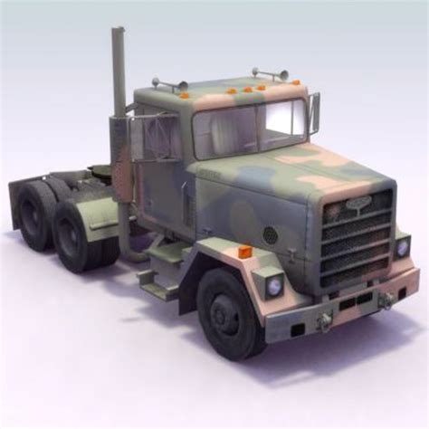 m915 semi truck transportation 3d model